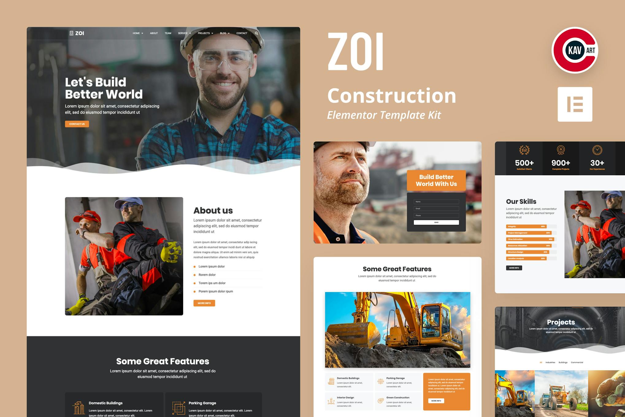 ZOI - Construction Template Kit template kit cover image