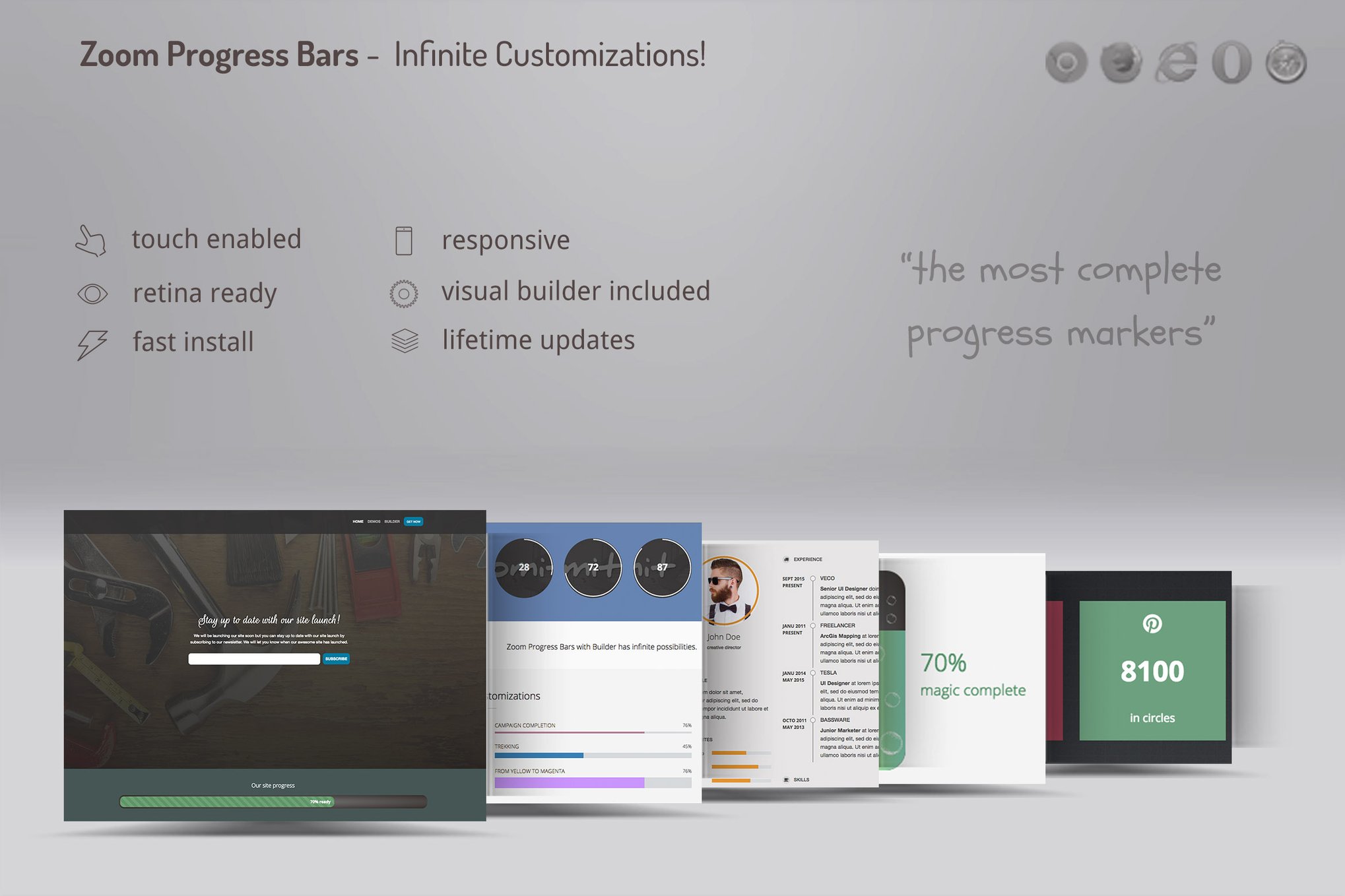 Zoom Progress Bars with Builder WP Plugin plugin cover image